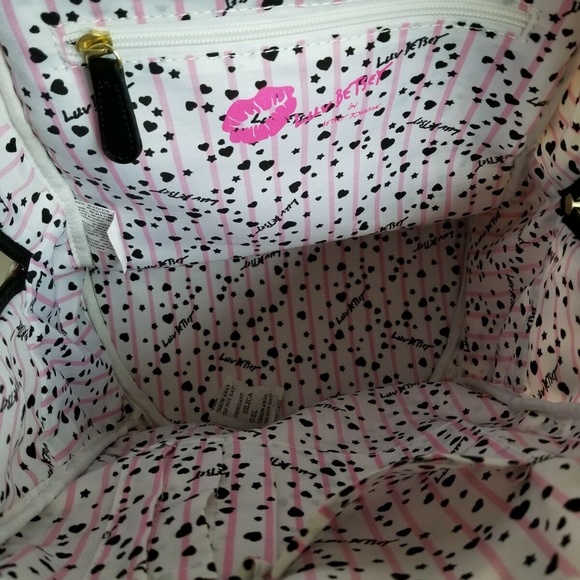 Betsey Johnson Backpack Cats Pink White Black - Picture 3 of 8